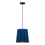 Renata Round Pendant - Black / Blue