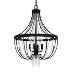 Adelaide Pendant - Matte Black / Crystal