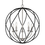 Bryn Pendant - Antique Nickel / Black