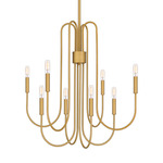 Cabry Chandelier - Brushed Weathered Brass