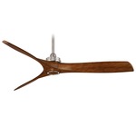 Aviation Ceiling Fan - Brushed Nickel / Distressed Koa