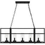 Damien Outdoor Linear Pendant - Earth Black / Clear Seedy