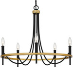 Legare Chandelier - Matte Black / Gold