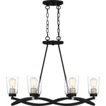 Overlook Linear Pendant - Earth Black / Clear Seedy