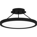 Outskirts Semi Flush Ceiling Light - Earth Black / White