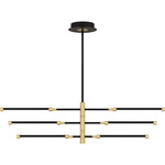 Azalea Linear Pendant - Matte Black / Gold