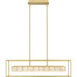 Dazzle Linear Pendant - Soft Gold / Crystal