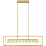 Dazzle Linear Chandelier - Soft Gold / Clear