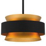 Hagley Pendant - Earth Black / Gold