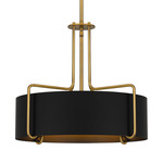 Hanley Pendant - Aged Brass / Black