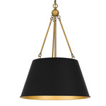 Aberdale Pendant - Aged Brass / Black