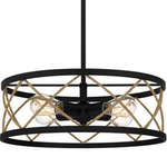 Cedar Park Pendant - Matte Black / Rope