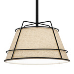 Burbidge Mini Pendant - Matte Black / Natural