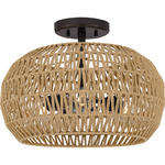 Casablanca Semi Flush Mount - Palladian Bronze / Rope