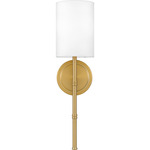Monica Wall Sconce - Aged Brass / White