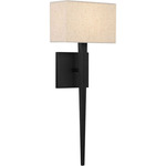 Rochell Wall Sconce - Matte Black / Off White