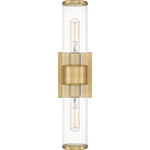 Nova Wall Sconce - Aged Brass / Etched Ribbed Glass