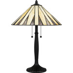 Legend Table Lamp - Matte Black / Tiffany Multicolor