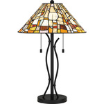 Stinson Table Lamp - Matte Black / Tiffany Multicolor