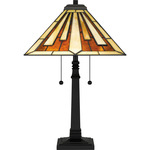 Hathaway Table Lamp - Matte Black / Tiffany Multicolor