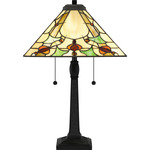 Westwind Table Lamp - Matte Black / Tiffany Multicolor