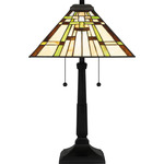 Millrun Table Lamp - Matte Black / Tiffany Multicolor