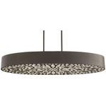 Azores Linear Chandelier - Black Cashmere / Crystal
