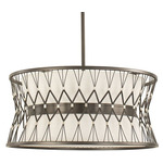 Joliet Pendant - Bronze / White Linen