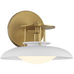 Gavin Bathroom Vanity Light - Warm Brass / White