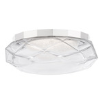 Carat Ceiling Flush Light - Polished Nickel / Crystal