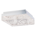 Whisper Ceiling Light Fixture - Polished Chrome / Crystal Haze