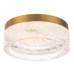 Melange Ceiling Light Fixture - Aged Brass / Crystal Haze