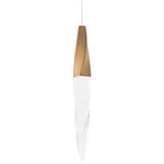 Kindjal Mini Pendant - Aged Brass / Crystal