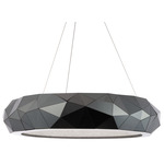 Mosaic Pendant - Black Stainless Steel / Crystal