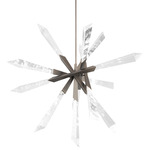 Solitude Pendant - Antique Nickel / Crystal Haze