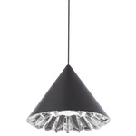 Primrose Mini Pendant - Black / Crystal