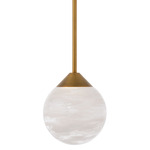 Quest Mini Pendant - Aged Brass / Crystal Haze