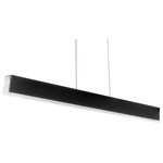 Mystique Linear Pendant - Black / Crystal