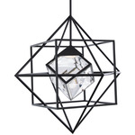 Heracles Pendant - Black / Crystal