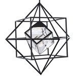Heracles Pendant - Black / Crystal