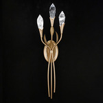 Secret Garden Wall Sconce - French Gold / Optic Haze Quartz