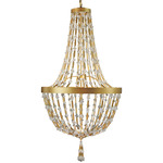 Bali Chandelier - Heirloom Gold / Optic Crystal