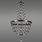 Bali Chandelier - Black / Optic Crystal