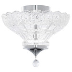 Sterling Semi Flush Ceiling Light - Polished Chrome / Heritage Crystal