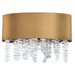 Soleil Bathroom Vanity Light - Aged Brass / Optic Crystal