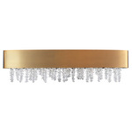 Soleil Bathroom Vanity Light - Aged Brass / Optic Crystal