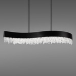 Soleil Linear Pendant - Black / Optic Crystal