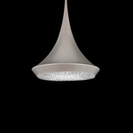 Verita Pendant - Antique Silver  / Optic Crystal