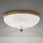 Roma Wall / Ceiling Light - Aged Brass / Optic Crystal