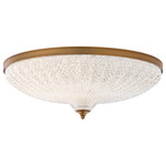 Roma Wall / Ceiling Light - Aged Brass / Optic Crystal